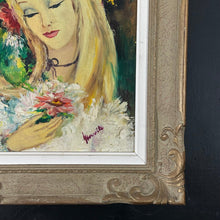 Load image into Gallery viewer, “Blanche” French Midcentury Original Canvas Oil Painting Framed - French General Trading