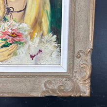 Load image into Gallery viewer, “Blanche” French Midcentury Original Canvas Oil Painting Framed - French General Trading