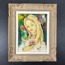 Load image into Gallery viewer, “Blanche” French Midcentury Original Canvas Oil Painting Framed - French General Trading