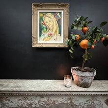 Load image into Gallery viewer, “Blanche” French Midcentury Original Canvas Oil Painting Framed - French General Trading