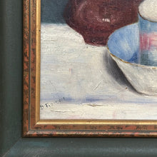Load image into Gallery viewer, French Antique Still Life “Tasse de Thé” Oil Painting on Canvas Framed - French General Trading