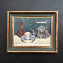Load image into Gallery viewer, French Antique Still Life “Tasse de Thé” Oil Painting on Canvas Framed - French General Trading