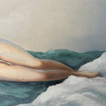 Load image into Gallery viewer, Impressive Reclining Nude French Original Mid Century Oil Painting on Canvas Signed & Framed - French General Trading