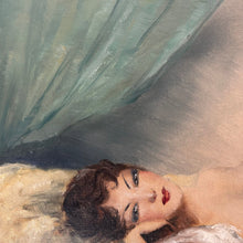 Load image into Gallery viewer, Impressive Reclining Nude French Original Mid Century Oil Painting on Canvas Signed & Framed - French General Trading