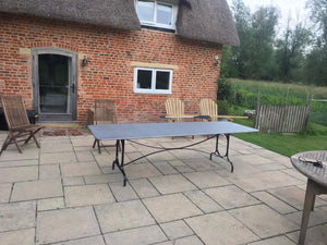 XL Zinc Top Metal Garden Table | seats 12-14 | 280cm long x 90cm wide