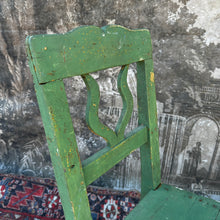 Load image into Gallery viewer, Rustic French Farmhouse Kitchen Chair — Original Green Paint