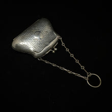 Load image into Gallery viewer, Vintage Silver Purse Bag - Blue Lining - One of a Kind