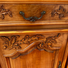 Load image into Gallery viewer, Antique French Louis XV Style Sideboard with Breakfront and Curved Ends, Marquetry Top.