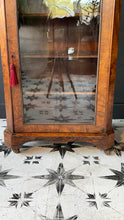 Load image into Gallery viewer, Antique Small Vitrine in Stunning Walnut Veneer