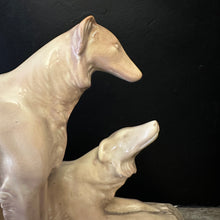 Load image into Gallery viewer, French Art Deco Greyhound/Borzois Group — c.1930 Fiaence Ceramic