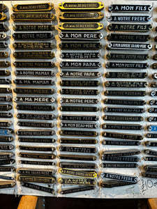French Vintage Family Name/Place Plaques