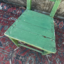 Load image into Gallery viewer, Rustic French Farmhouse Kitchen Chair — Original Green Paint