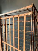 Load image into Gallery viewer, French Antique Wine Safe Rack - Holds 300 Bottles - Original Red Patina