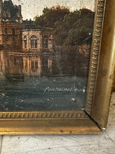 Load image into Gallery viewer, Château de Fontainebleau — Mid-Century French Souvenir Oil Painting