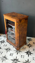Load image into Gallery viewer, Antique Small Vitrine in Stunning Walnut Veneer