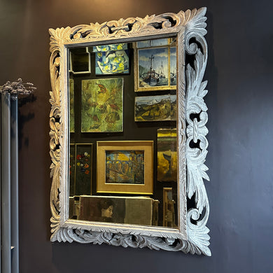 Authentic French Antique Overmantel Mirror circa 1870 (Henri II period)
