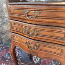 Load image into Gallery viewer, French Antique Louis XV Oak Nightstand with 3 Drawers