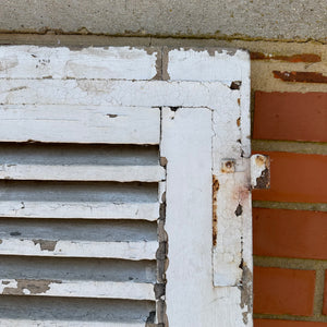 French Window Shutters - Large White Chippy Individual (1)