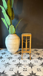 Midcentury Genuine Bamboo Plant Stand Side Table 1970’s French