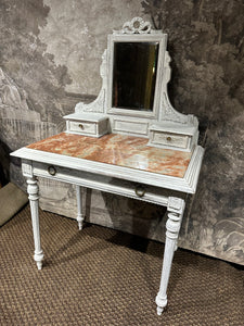 Antique French Louis XVI Dressing Table with Mirror, c.1880