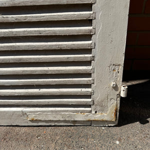 French Window Shutters - Large White Chippy Individual (1)