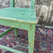 Load image into Gallery viewer, Rustic French Farmhouse Kitchen Chair — Original Green Paint