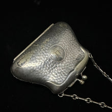 Load image into Gallery viewer, Vintage Silver Purse Bag - Blue Lining - One of a Kind