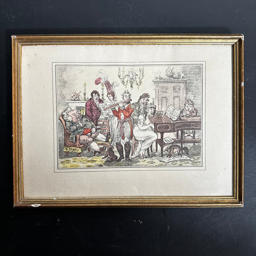 Hand Coloured Lithograph by James Gillray - German Edition  - A Little Music — or — The Delights of Harmony”