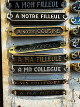 Load image into Gallery viewer, French Vintage Family Name/Place Plaques