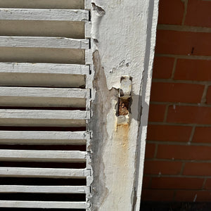 French Window Shutters - Large White Chippy Individual (1)