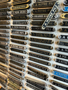 French Vintage Family Name/Place Plaques
