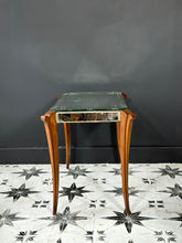 Load image into Gallery viewer, Original French 1930’s Mirror Side Table. Etched Mirror Glass. Dainty French Chic.