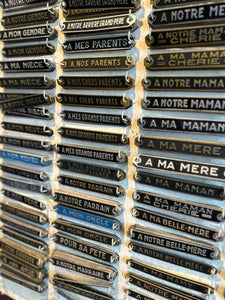 French Vintage Family Name/Place Plaques