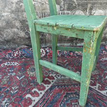 Load image into Gallery viewer, Rustic French Farmhouse Kitchen Chair — Original Green Paint
