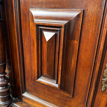 Load image into Gallery viewer, Antique French Napoleon 111 Walnut Marble-Topped Cabinet c.1870