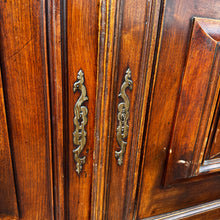 Load image into Gallery viewer, Antique French Napoleon 111 Walnut Marble-Topped Cabinet c.1870