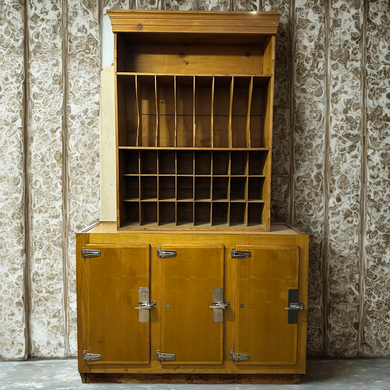 Antique Pine Post Office / Country Estate Office Pigeon Holes
