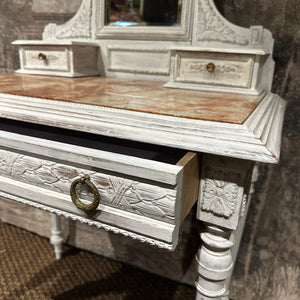 Antique French Louis XVI Dressing Table with Mirror, c.1880