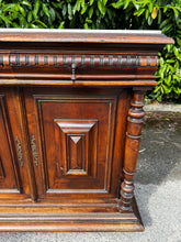 Load image into Gallery viewer, Antique French Napoleon 111 Walnut Marble-Topped Cabinet c.1870