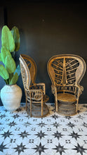 Load image into Gallery viewer, Stunning Pair of Emmanuelle Peacock by Koq Maison Throne Chairs - RARE