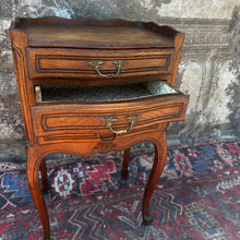 Load image into Gallery viewer, French Antique Louis XV Oak Nightstand with 3 Drawers