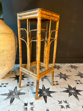 Load image into Gallery viewer, Midcentury Genuine Bamboo Plant Stand Side Table 1970’s French