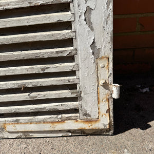 French Window Shutters - Large White Chippy Individual (1)