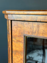Load image into Gallery viewer, Antique Small Vitrine in Stunning Walnut Veneer