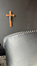 Load image into Gallery viewer, Stunning Pair of French Black Leather Crapaud Cocktail Chairs 1940’s Immaculate Condition