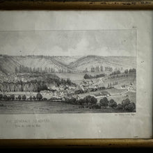 Load image into Gallery viewer, Victor Petit “Vue Générale de Noyers” (1850) French Antique Lithograph