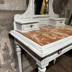 Antique French Louis XVI Dressing Table with Mirror, c.1880