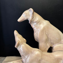 Load image into Gallery viewer, French Art Deco Greyhound/Borzois Group — c.1930 Fiaence Ceramic