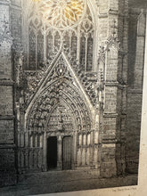 Load image into Gallery viewer, Victor Petit — Auxerre Cathedral - French Antique Lithograph 1847