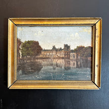 Load image into Gallery viewer, Château de Fontainebleau — Mid-Century French Souvenir Oil Painting